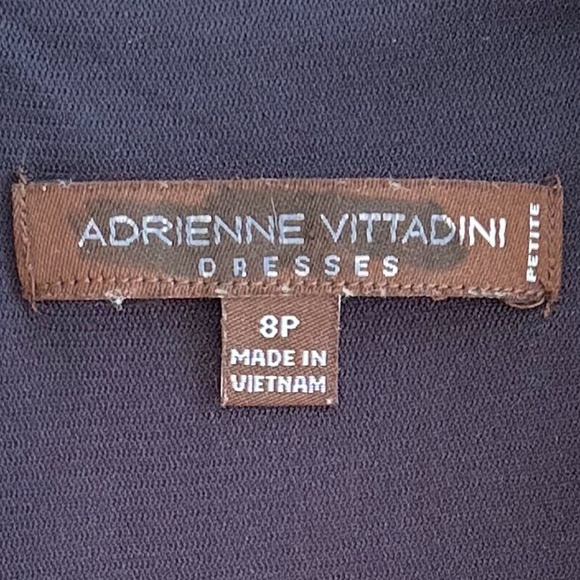 Adrienne Vittadini Sleeveless Sheath Dress Navy Blue Size 8P - Picture 4 of 11